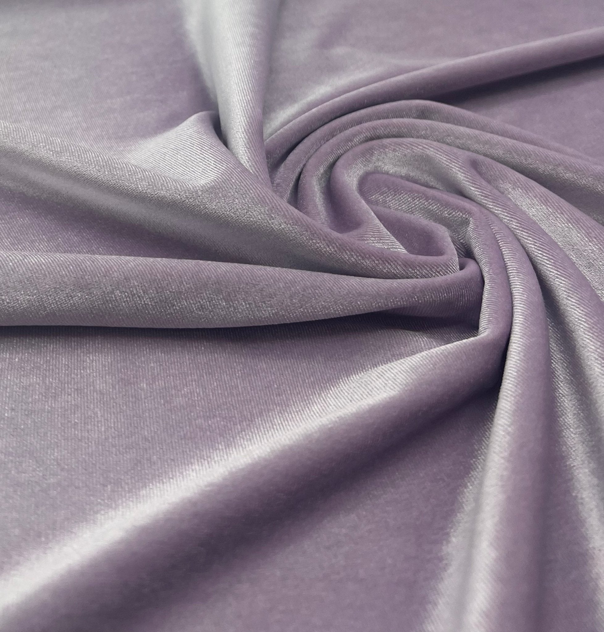 Lilac Plain Velour Spandex Stretch Fabric - T9 Fabrics